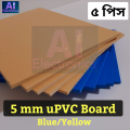 5mm PVC Board 5pcs White/blue/yellow for Craft and DIY Project. 