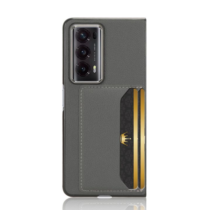 (New)Litchi%20Texture%20Card%20Slot%20Phone%20Case%20For%20Honor%20Magic%20V2%20-%20Image%2010