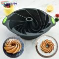 Pastry Cake Mold Food Grade Bundt Cake Pan Spiral Mousse Mold. 