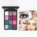 Glitter Eyeshadow Makeup Pallete 12 Colors Longlasting Eye shadow Palette Shine Diamond Eyeshadow Powder Pigment Cosmetics тени. 