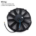 Electric Radiator Fan, 12V 80W Universal Slim Fan for Car. 