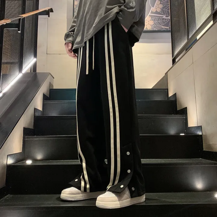 Autumn%20and%20Winter%20New%20Men's%20Casual%20Pants%20Korean%20Style%20Fashion%20Brand%20Striped%20Breasted%20Straight-Leg%20Trousers%20Loose%20Draping%20Effect%20Wide-Leg%20Pants%20-%20Image%202