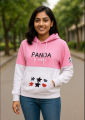 pink white mixed color panda them printed (panda) Hoodie 320 GSM Fully Cotton Fabrics Suitable for Women Girls Ladies Hoodie by Tajkiya Fashion. 