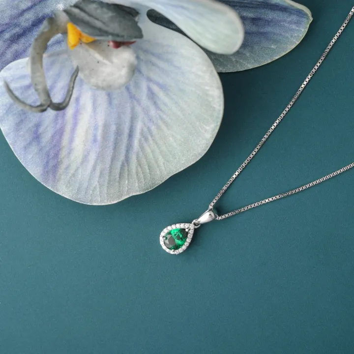 Potiy%20Pear%20Simulated%20Nano%20Emerald%20925%20Sterling%20Silver%20Pendant%20Necklace%20Without%20Chain%20For%20Women%20Gemstone%20Statement%20Necklace%20Daily%20-%20Image%204