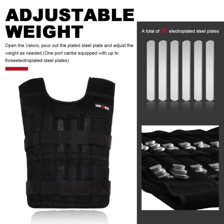 【New and Improved】 20kg Weight-Bearing Vest With Adjustable Weight Lead Block Running Weight-Bearing Strength Enhanced Weight-Bearing