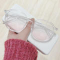 Large Frame Blush Glasses Plastic Frame Cute Girl Makeup-free Glasses Full Frame Eyewear Myopia Frames Goggles. 