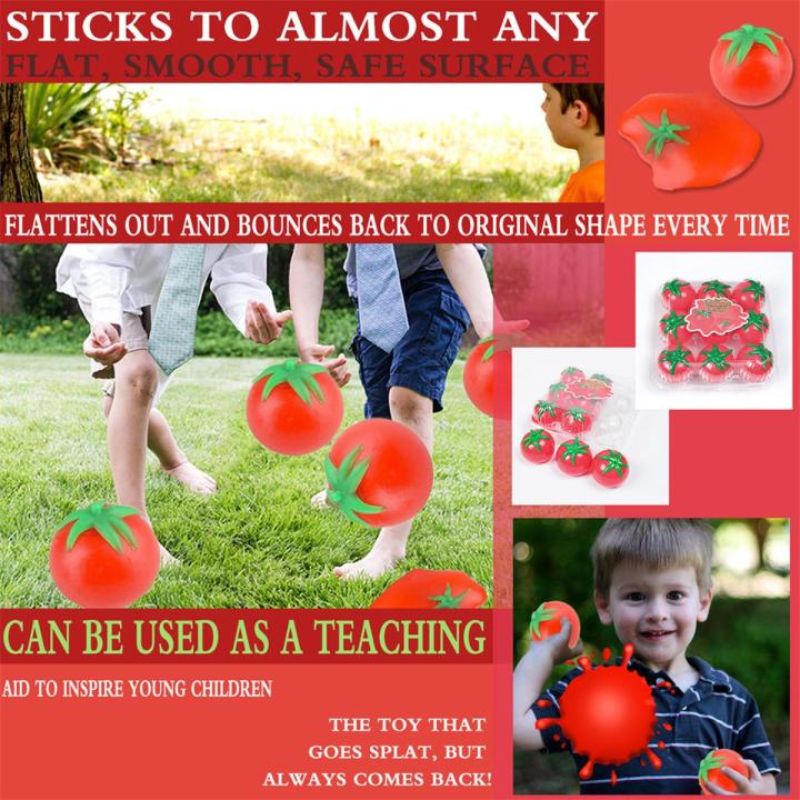 1pc Tomato Squeeze Toys Cartoon Cute Spun Slow Rising Stress Tomato Rubber Fidget Toys Stress Reliever Toy Decompression 25/60ml