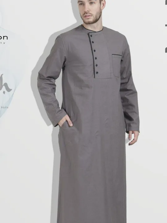 Raj%20Fashion%20%20Collerless%20premium%20arabic%20cotton%20jubbah%20-thobe%20%7C%20JB-36gr%20-%20Image%203
