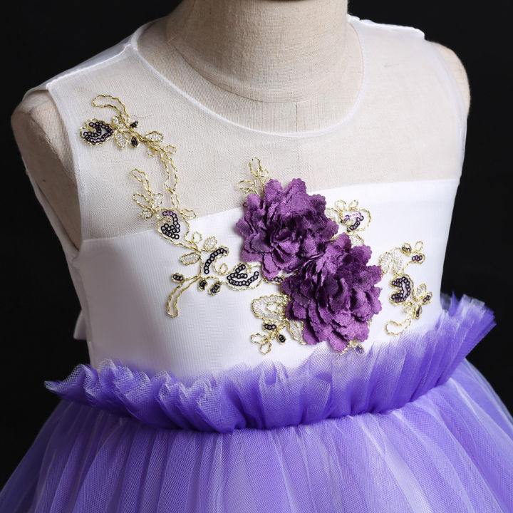 Kids%20Girls%20Flower%20Floral%201%203%205%20to%2010%2012%2013%20Years%20Old%20Gala%20Princess%20Dresses%20Communion%20Spanish%20Baby%20Dress%20Lilac%20Children%20Clothes%20-%20Image%205