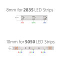 4-Pin RGB SMD5050 SMD2835 Strip Light Connector 10mm 8mm unwired Gapless Solderless Adapter Terminal Extension.