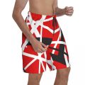 Van Halen Board Shorts EVH 5150 STRIPES Board Short Pants Trenky Men's Comfortable Design Swimming Trunks Plus Size 2XL. 