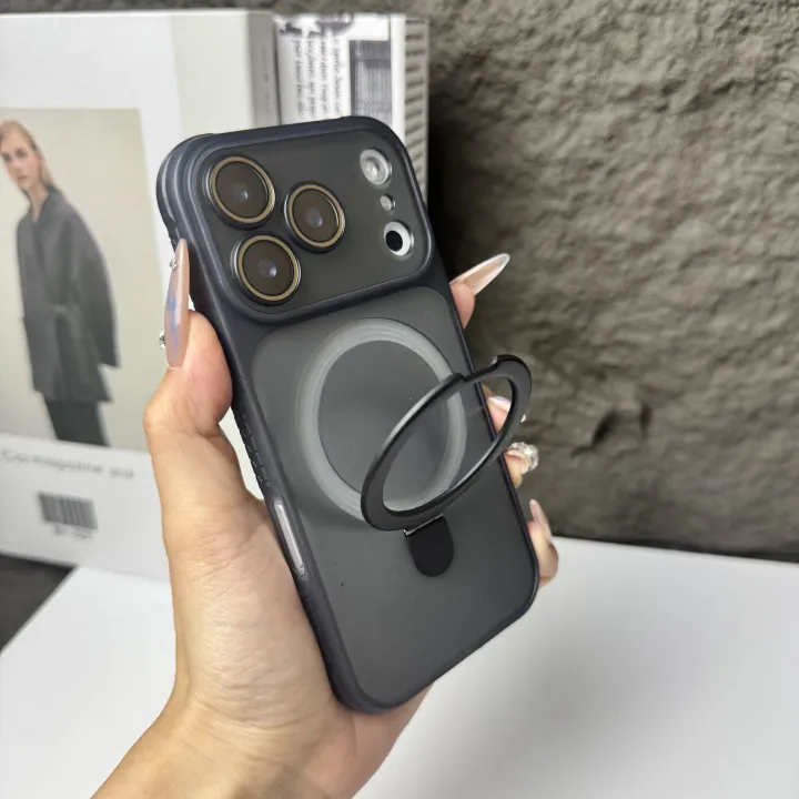 HOCE%20Metal%20Ring%20Stand%20Magnetic%20Cases%20For%20iPhone%2017%2016%2015%2014%2013%2012%2011%20Pro%20Max%20Plus%20MagSafe%20Case%20With%20Lens%20Film%20Protector%20Shockproof%20Frosted%20Back%20Phone%20Cover%20-%20Image%207