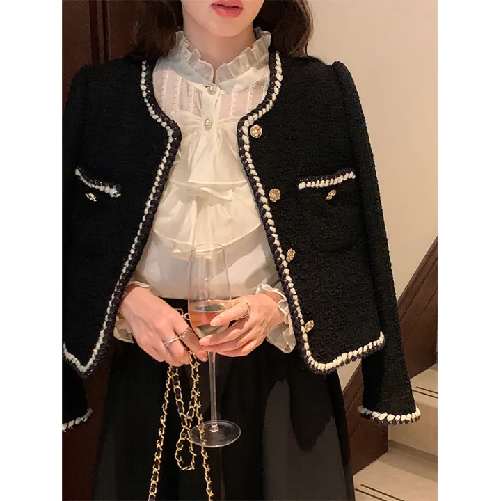 Vintage%20Cropped%20Tweed%20Jackets%20Women%20Elegant%20Black%20Thicken%20Coat%20Korean%20Single%20Breasted%20Blazer%20Casual%20Warm%20Short%20Outerwear%20Tops%20-%20Image%202