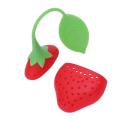 2pcs Silicone Tea Infuser Ball Pass Filter Tea Infuser Strainer Spoon Strawberry Variety.