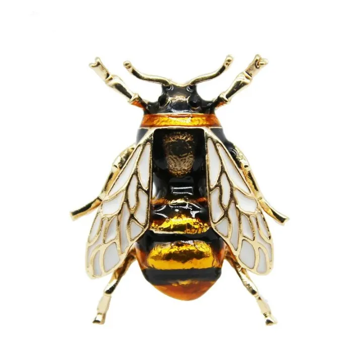 Insect%20Bumble%20Bee%20For%20Women%20Kids%20Girls%20Jewelry%20Gold%20Color%20Yellow%20Green%20Enamel%20Brooches%20-%20Image%202