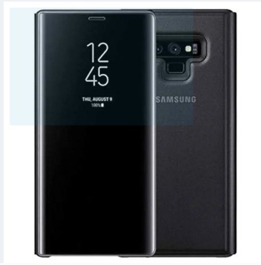 Samsung Galaxy Note 9 - Clear View Case Flip Standing Cover Auto Lock Mirror Case