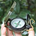 Lansagtic Compass Navigation Compass Multifunctional Metal Measure Distance Calculator for Hiking Camping Backing.