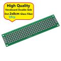 Veroboard Double Side Dot 2x8cm Glass Fiber Stripboard PCB Printed Circuit Board Project Board For Prototyping Weld Soldering Arduino DIY. 