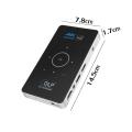4K Full HD Smart DLP Mini Projector TV Audio LED Android 5G WiFi 1080P Home Theater HDMI Black EU Plug - Black European regulation.