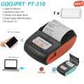 HXSJ GOOJPRT PT-210 Portable Thermal Printer Handheld 58mm Receipt Printer for Retail Stores Restaurants Factories Logistics with Printer Paper Rolls.