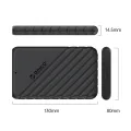 2.5'' SATA HDD/SSD Enclosure – USB 3.0 5Gbps External Hard Drive Case for Laptop & PC. 