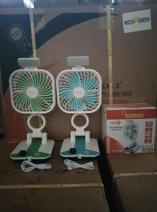 JOYKALY YG-716B  Rechargeable Lithium Battery Multiple Modes Portable Desk Fan