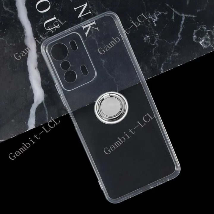 For Infinix Zero 5G 2022 X6815B 6.78 Back Ring Holder Bracket Phone Cover TPU Soft Silicone Case On X6815