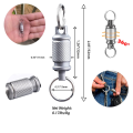 Quick Release Keychain Set Car Key Ring Quick Release with Titanium Carabiner and Keyrings - Advanced Titanium Swivel Clip 360-Degree Rotation. 