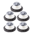 5Pcs Stainless Steel Scrubber with Handle,Heavy Duty Dish Scrubber Cleaning Brush for Pots, Pans Easy to Use.