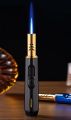 Honest Metal Torch Gas Lighters Windproof Lighter Cigar Butane Jet Portable Lighter Outdoor Kitchen Blue Flame. 
