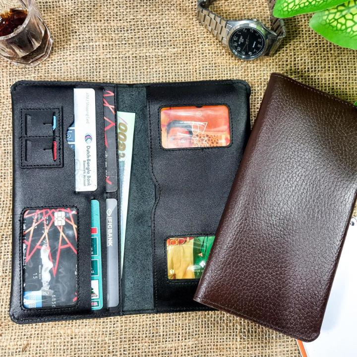 100% Leather fashion Long Wallet, Business Wallets,Two Fold Ultra-thin Long Wallet Travel Purses Coin Pouch ID Credit Cards Holders
