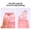 700ml Sports water Bottle High Temperature Resistant Graduated Straw Cup Rainbow Frosted Progressive Color Water Cup Plastic Cup. 