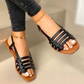 wish foreign trade new summer 2023 flat round toe cross-border casual sandals women's plus size 40-43 Sandals.