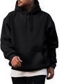 350 gsm cotton black winter stylish hoodie for man and women.