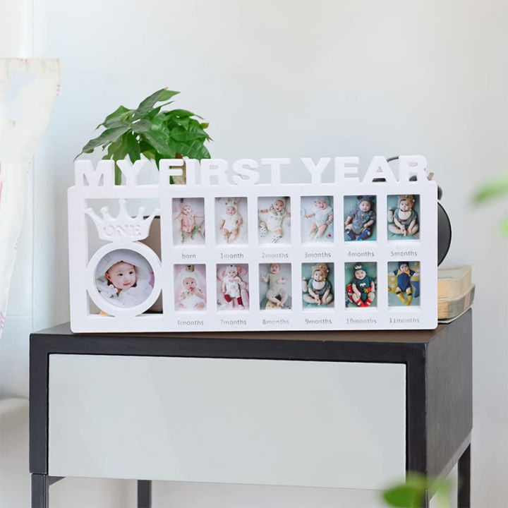 1Pc Infant First Year Picture Frame 12 Month Baby Milestone Photo Frame MY FIRST YEAR Pictures Display Growing Memory Decor