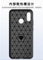 lthmy for Huawei Nova 3e Case Carbon Fiber TPU Soft Silicone Back Cover Armor Phone Case Casing. 