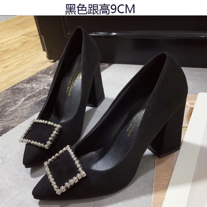 Professional%20Pointed%20Toe%20Pumps%20Work%20Mid%20Heel%20Black%20Chunky%20Heel%20Comfortable%20Women's%20Formal%20Wear%20Interview%20Women's%20Shoes%20Work%20Shoes%20High%20Heels%20Women%20-%20Image%203