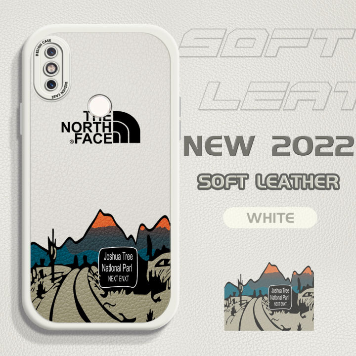 For Xiaomi 8 SE Slim Skin Feeling Cartoon Simple Scenery Leather Back Casing Soft Silicone PU Leather Cover Phone Case