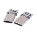 5/10Pcs USB 3.1 Type C Male DIY Solder Cable Plug Connector Socket PC Board. 