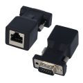 2PCS VGA to RJ45 Adapter VGA Male to RJ45 Adapter Ethernet Port Converter CAT5e CAT6 Network Cable Adapter. 