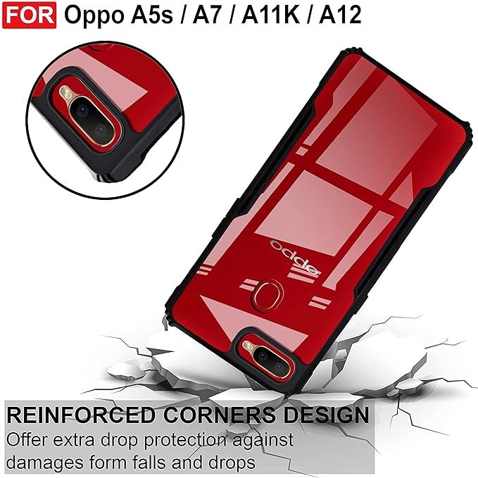 OPPO%20A5S%20Protective%20Black%20Border%20Crystal%20Clear%20Xundd%20Mobile%20Back%20Case%20Cover%20-%20Image%204