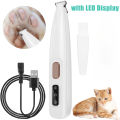 Pet Dog Electric Groomer Trimmer with LED Light Waterproof Pet Foot Hair Trimmer Low Noise Cat Dog Face Foot Ear Hip Paw Shaver.