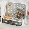 Hook Drawer Type Hole Board Small Card Stand Display Desktop Idol Storage Box Desk Stationery Organization Storage,A. 