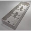 3 Gang China Made MK Type White PVC Junction Box For Electrical Square Edge Superior Caliber Plastic Wall Switch Back Part 3Gang. 
