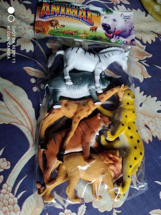 6PCS%20Plastic%20Wild%20Animal%20Toy%20Set%20-%20Multi%20Color%20-%20Baby%20Toys%20-%20Image%202