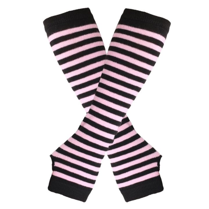 Striped%20Winter%20Long%20Gloves%20Knit%20Sleeves%20Warm%20Half-Finger%20Fingerless%20Arm%20Cover%20Brace%20Men%20Women%20Work%20Solid%20Wool%20Soft%20Gloves%20-%20Image%203