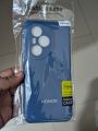 Honor 400 Pro(Global), Slim Fit Silky And Soft Touch Finish Silicone Matte Finish TPU - Black & Blue (With Logo). 