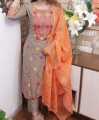 Pure Cotton New Exclusive Unstitched Screen Print Fashionable and Comportable Three Pics for Women - 3 Pice Dress.