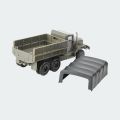 【Yurui】1:72 Truck 4D Vehicle Rubber-Free Assembly Model Car Gifts Gray. 
