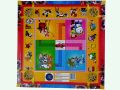 Plastic Carrom Board (Both side play : One side Carrom board & Other side Ludu ) - Ben 10 - Board game - Multi color - (20X20) Inch. 